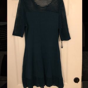 Teal sweater dress - new with tags